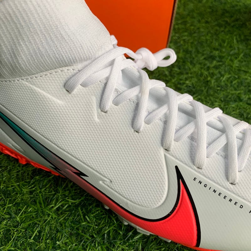 Nike Mercurial Superfly VII Academy TF AT7978-163 White/Photon Dust/Hyper Jade/Flash Crimson